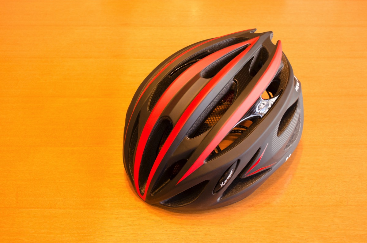 自転車ヘルメット　karmor カーマー　赤黒 - 1