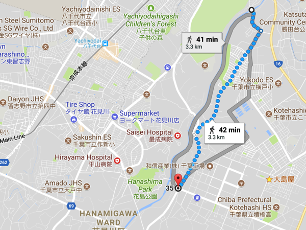 Hanamigawa bypass route