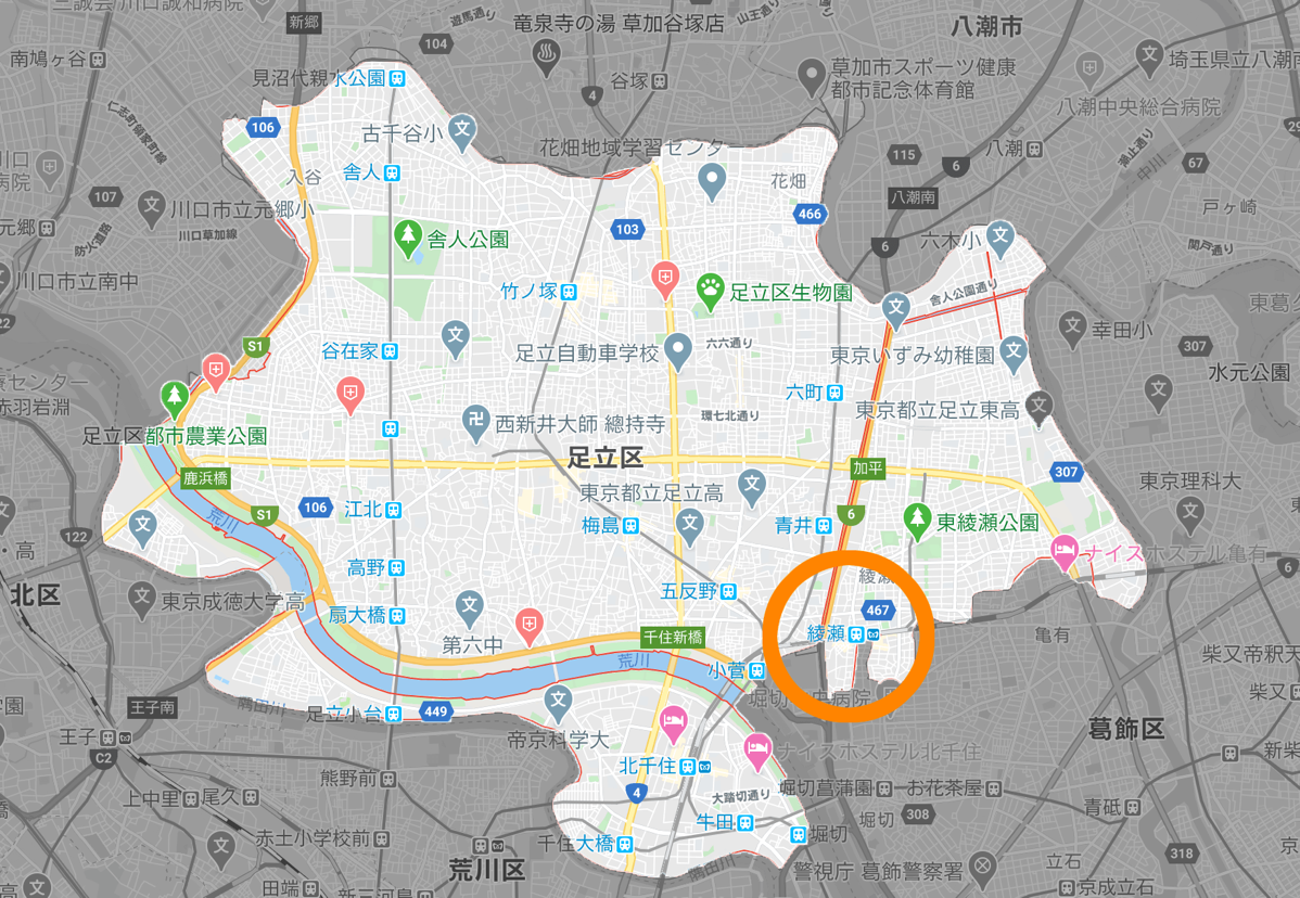 Adachi ward map 01